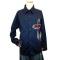 Prestige Navy Cross Design Long Sleeves Cotton Shirt COT 867